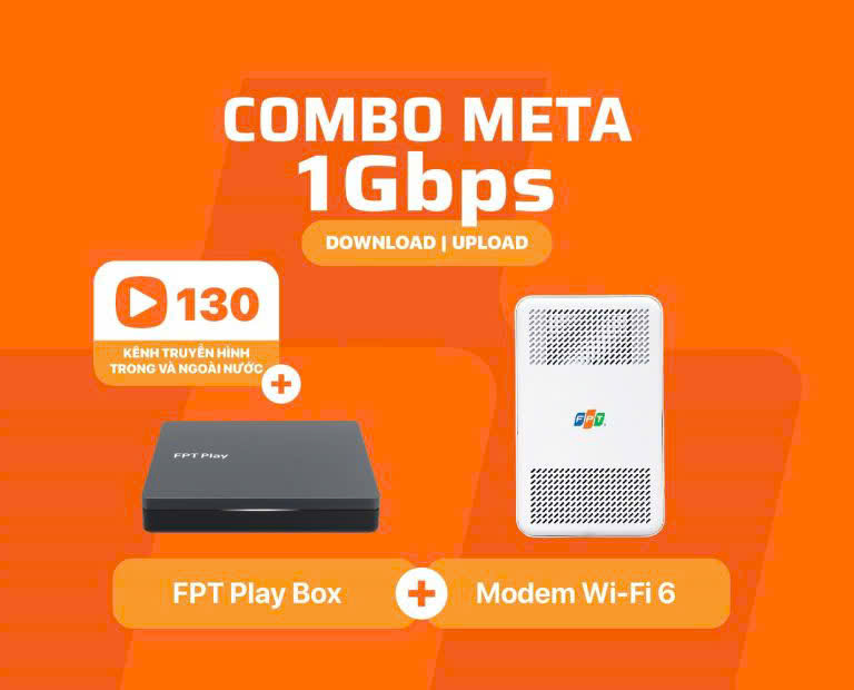 Combo META 1Gbps – Internet Tốc Độ Cao, 139 Kênh Truyền Hình